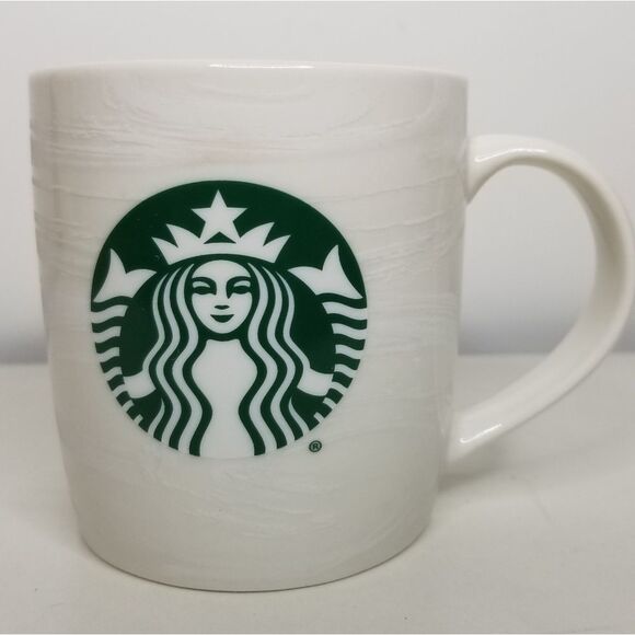 Starbucks 2020 Winter Mug White on White Swirl New Bone China 12fl oz‎ - Picture 9 of 9
